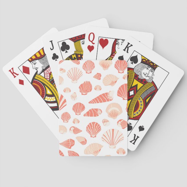Seashells | Cute Ocean Beach Poker Cards (Back)
