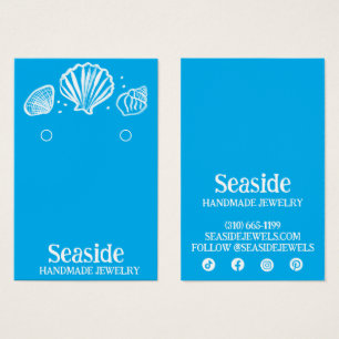 SEASHELLS Earring Necklace Jewelry Display Card
