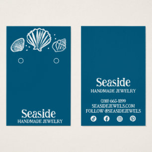 SEASHELLS Earring Necklace Jewelry Display Card