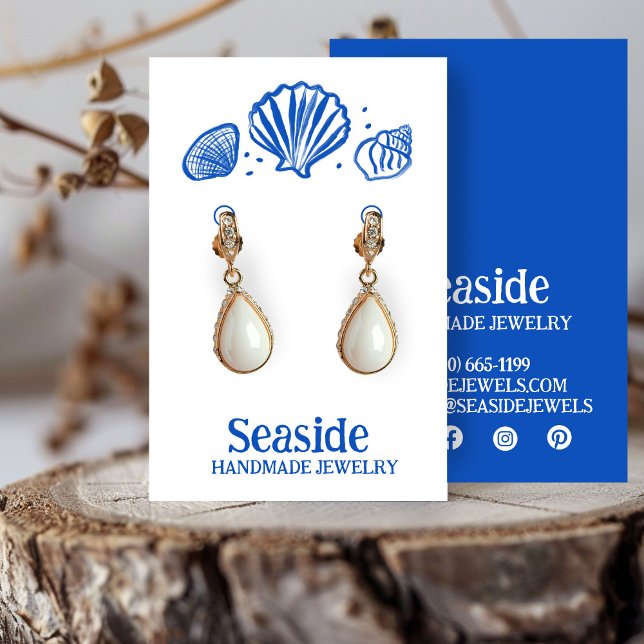 SEASHELLS Earring Necklace Jewelry Display Card (SEASHELLS Earring Necklace Jewelry Display Card
)