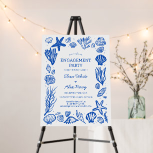 Seashells Frame Engagement Beach CUSTOM Foam Board