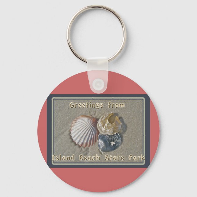 Seashells Greetings From IBSP Seaside Park NJ Keychain (Front)