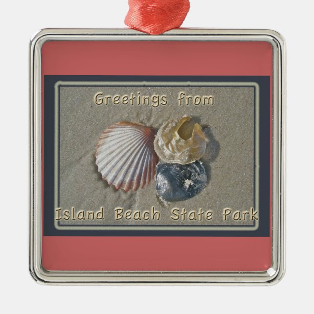 Seashells Greetings From IBSP Seaside Park NJ Metal Ornament (Front)