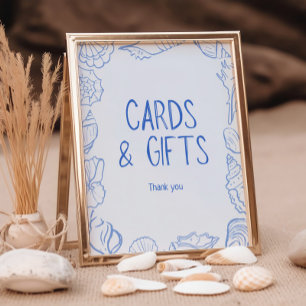 Seashells Hand Drawn Cards and Gifts Poster
