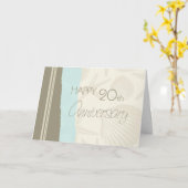 Seashells Happy 20th Wedding Anniversary Card (Yellow Flower)