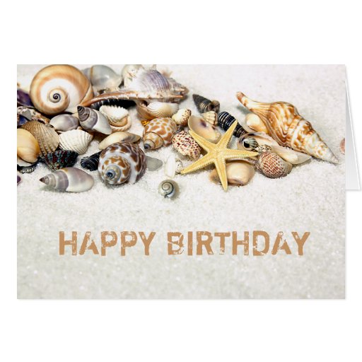 Seashells Happy Birthday Card | Zazzle