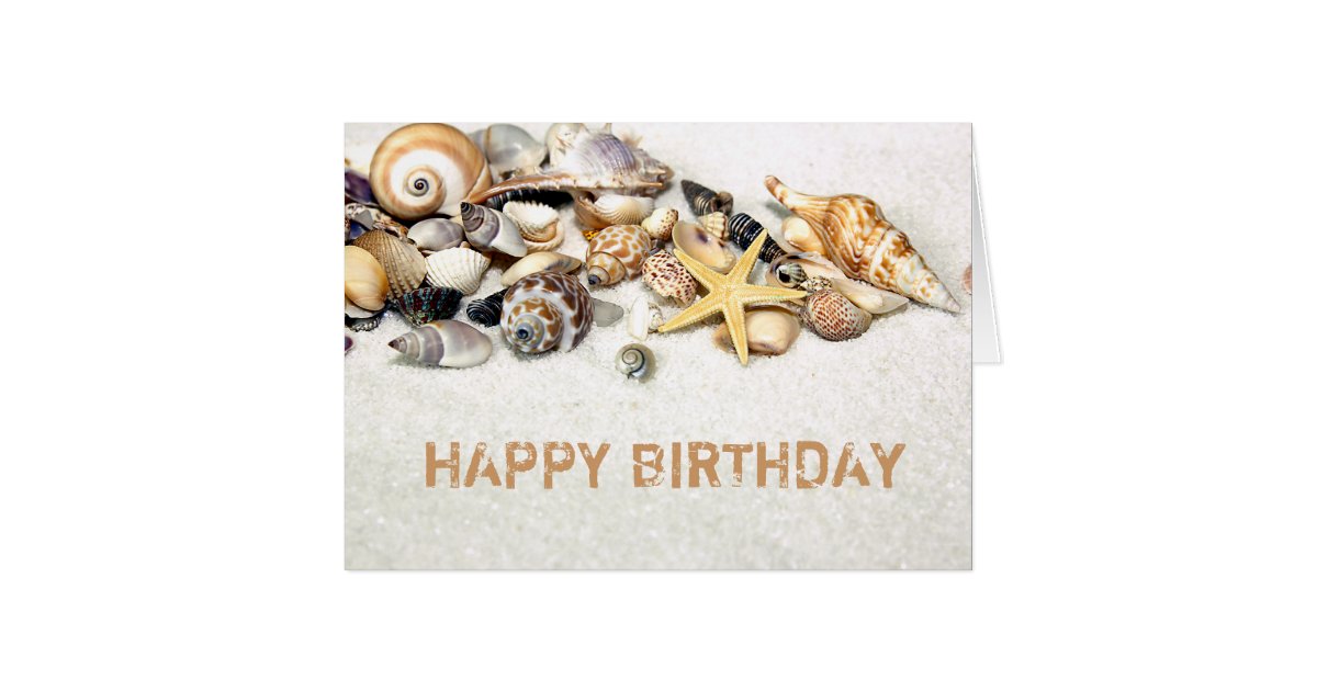 Seashells Happy Birthday Card | Zazzle.com