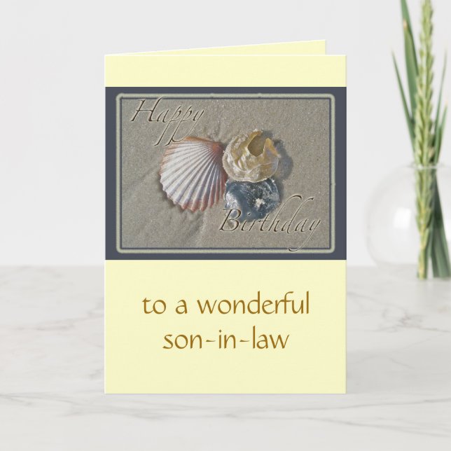 Seashells Happy Birthday Coordinating Items Card (Front)