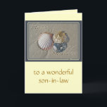 Seashells Happy Birthday Coordinating Items Card<br><div class="desc">The incoming tide carries all sorts of treasures,  then,  as it recedes,  leaves them on the beach for people to find.</div>