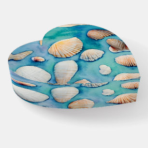 Seashells Heart Paperweight