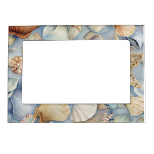 Seashells illustration magnetic frame