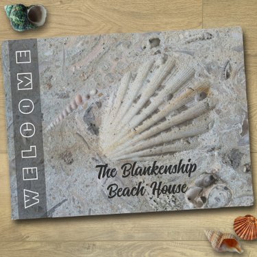 Seashells in Concrete Custom Beach House