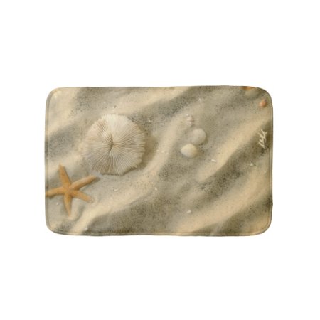 Seashells In Sand Bath Mat