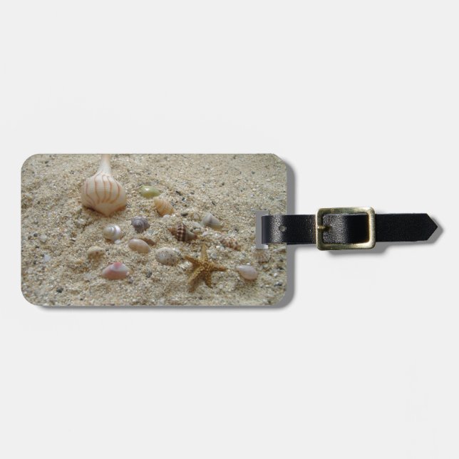 Seashells In The Sand Luggage Tag (Front Horizontal)
