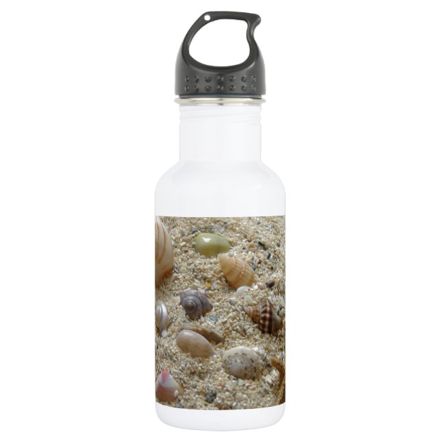 Seashells In The Sand Water Bottle (Front)