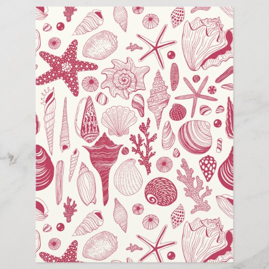 Seashells in Viva Magenta- Color of the Year 2023 (Front)