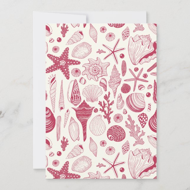 Seashells in Viva Magenta- Color of the Year 2023 (Front)