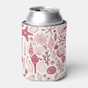 Seashells in Viva Magenta- Color of the Year 2023 Can Cooler
