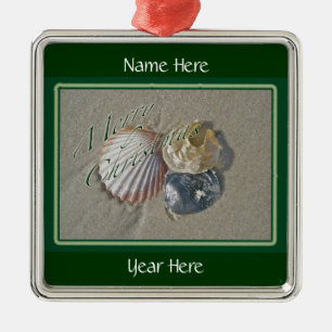 Seashells Merry Christmas Ornament