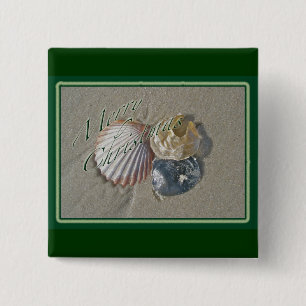 Seashells Merry Christmas Series Button