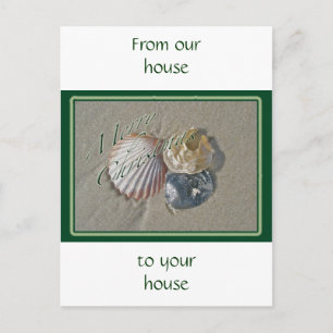 Seashells Merry Christmas Series Holiday Postcard