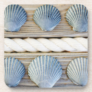 Seashells New York City Beverage Coaster