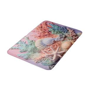 Seashells, Ocean Bath Room Rug Mat Home Decor