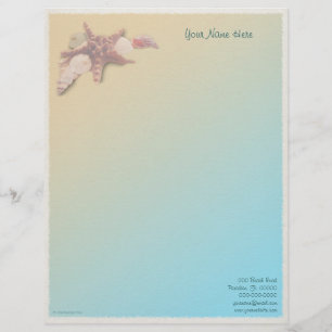 Seashells on a Beach Letterhead