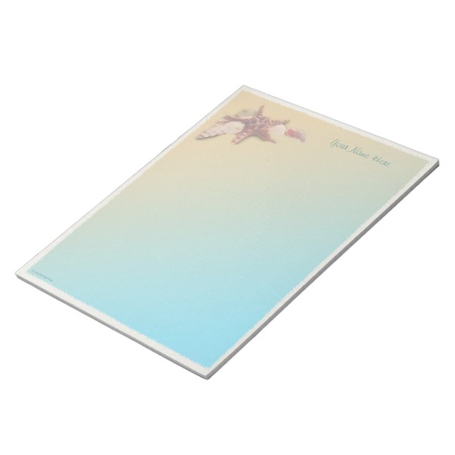 Seashells on a Beach Notepad (Angled)