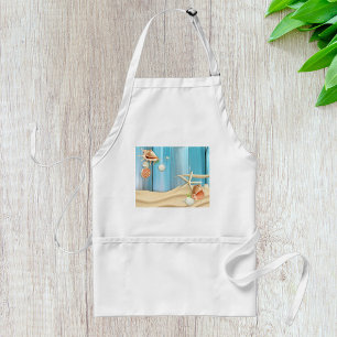 Seashells On Sand Adult Apron