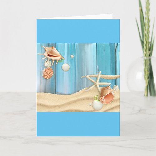 Seashells On Sand Card