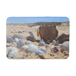 Seashells on the Beach by Shirley Taylor Bath Mat