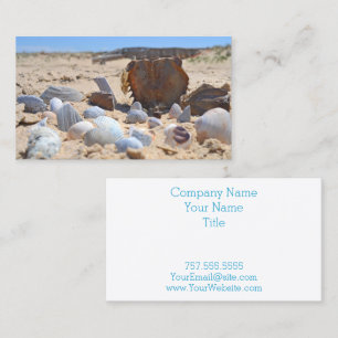 Seashells on the Beach by Shirley Taylor Business Card
