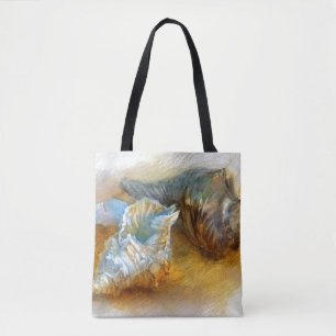Seashells on the beach tote bag