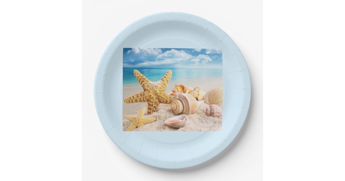 Beach paper plates