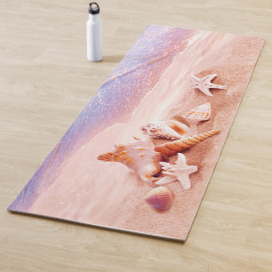 Seashells on the Sea Beach Yoga Mat