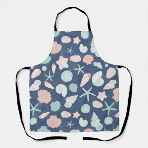 seashells pattern apron
