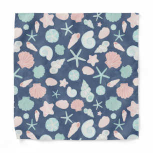 seashells pattern bandana