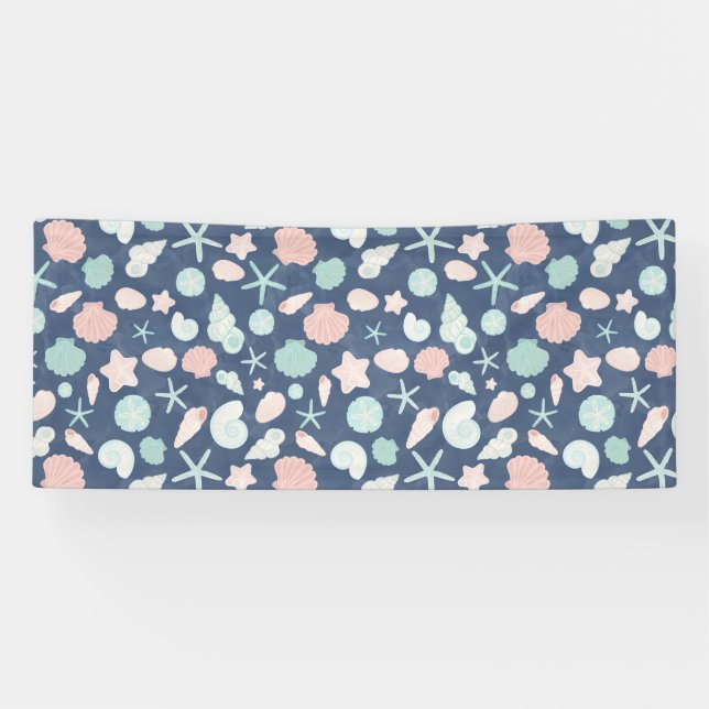 seashells pattern banner (Horizontal)