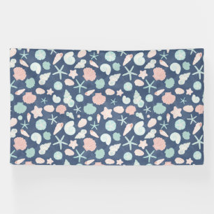 seashells pattern banner