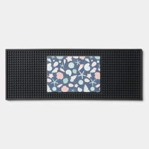 seashells pattern bar mat 