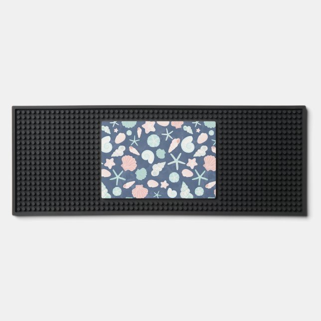 seashells pattern bar mat  (Front)