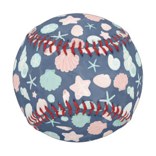 seashells pattern baseball