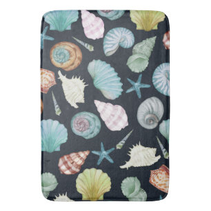 Seashells pattern  bath mat