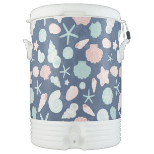 seashells pattern beverage cooler