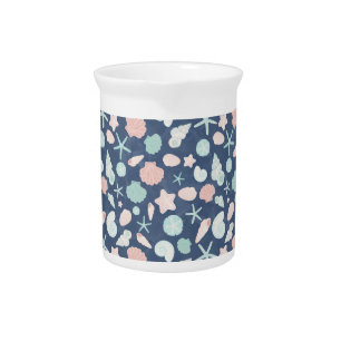 seashells pattern beverage pitcher