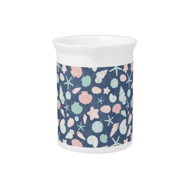 seashells pattern beverage pitcher (Front)