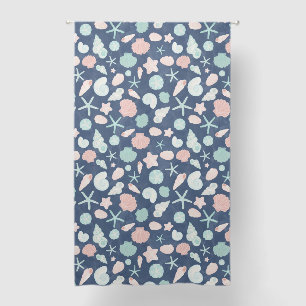 seashells pattern blackout curtains
