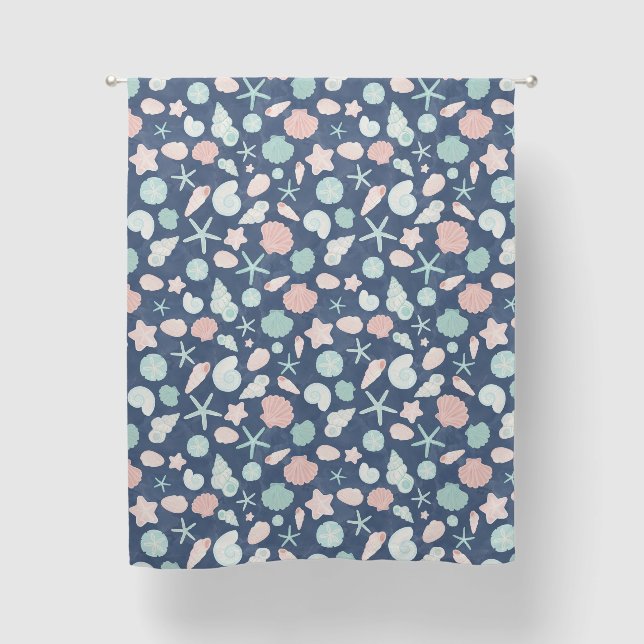 seashells pattern blackout curtains (Front)