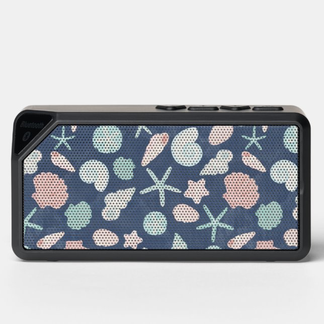 seashells pattern bluetooth speaker (Front)